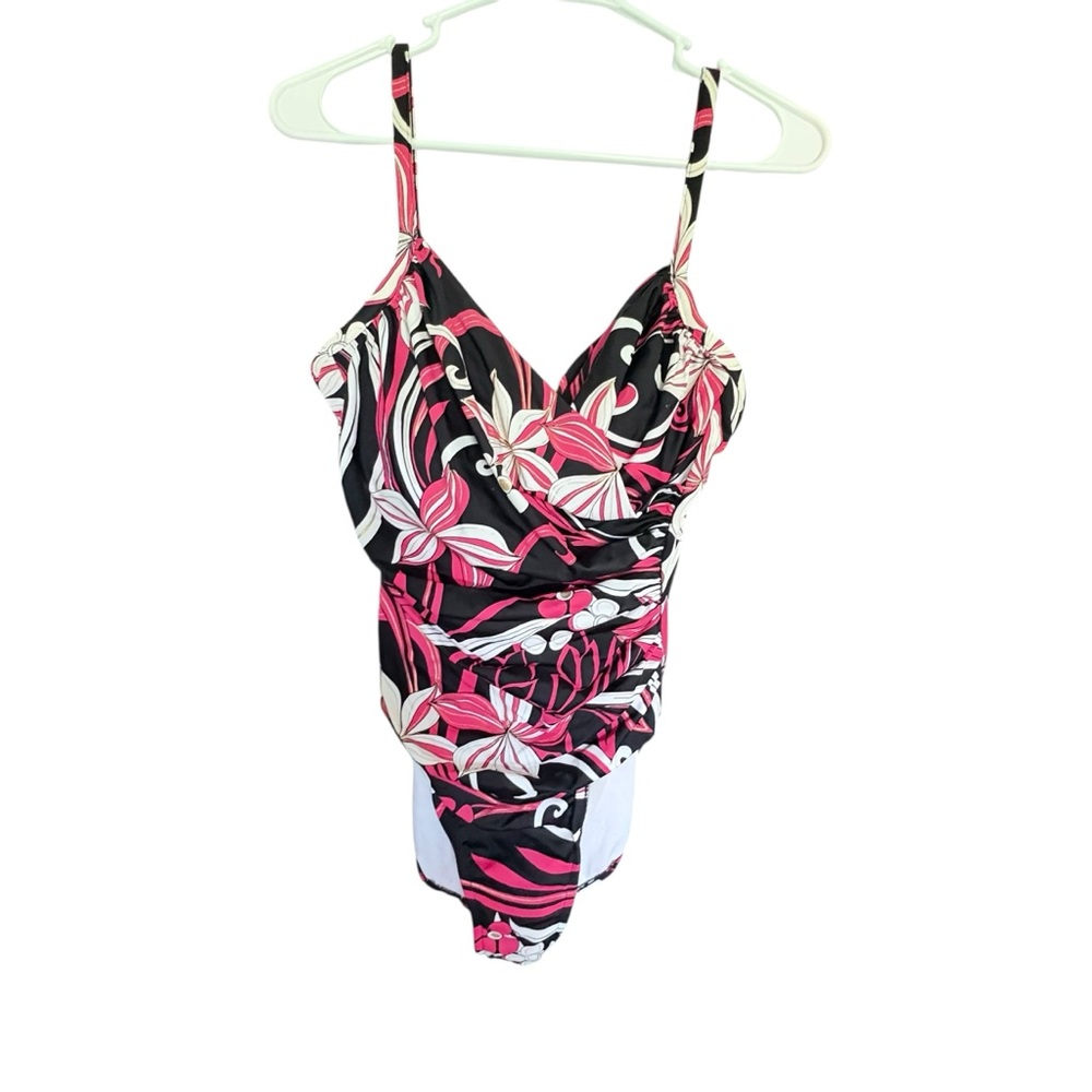 🔴 5 for $40 
Paradise Bay Multi Color Floral  Swim Suit 10 Adjustable Straps